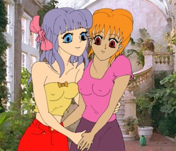 Lesbian games of two sexy girlss near the pool Porn Comics